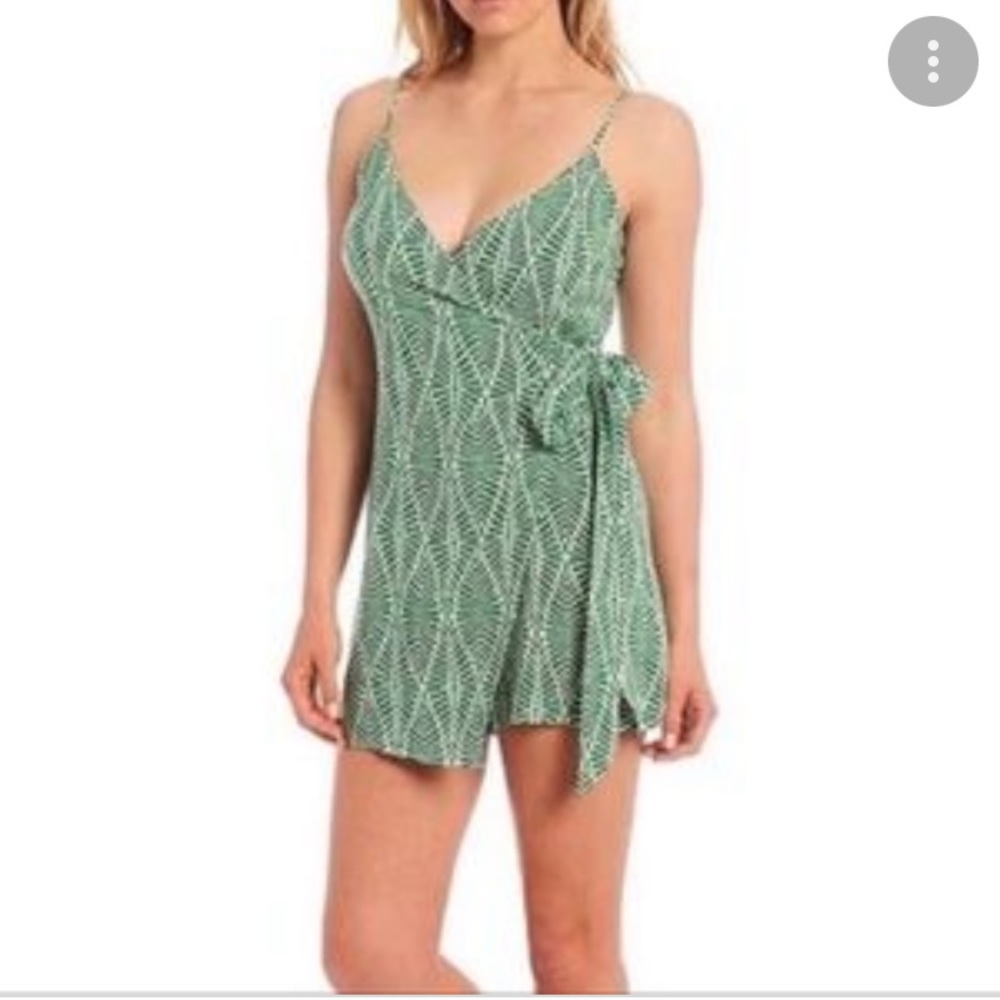 Gianni Bini Green and White Romper